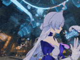 a girl in a purple dress is holding a bottle that says ' sherry ' on it