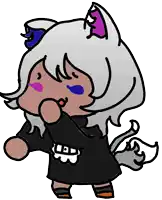 a drawing of a girl with a cat ear