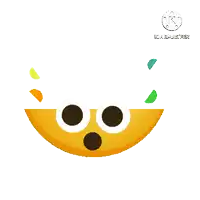 a cartoon face with a surprised look on its face and a cloud coming out of it