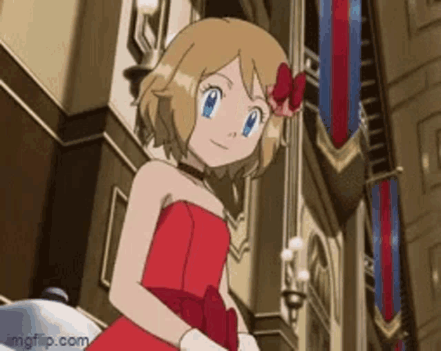 Pokemon Serena GIF - Pokemon Serena Red Dress - Discover & Share GIFs