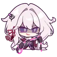 a drawing of a girl with long white hair