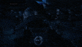 a woman in a blue dress is holding a sword