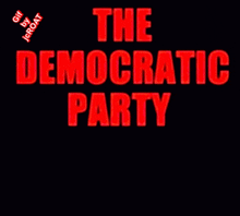 the democratic party is a criminal organization in red letters