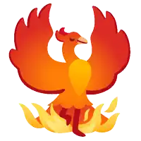 an illustration of a phoenix with its wings outstretched