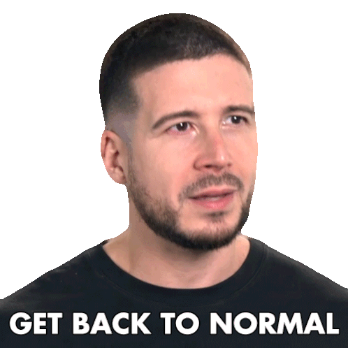 Get Back To Normal Vinny Guadagnino Sticker - Get Back To Normal Vinny Guadagnino Jersey Shore Family Vacation Stickers