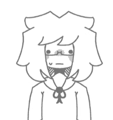 a black and white drawing of a person wearing a mask