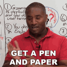 Get A Pen And Paper James GIF