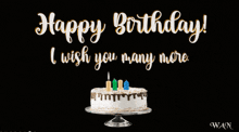 a birthday card with a cake and the words happy birthday