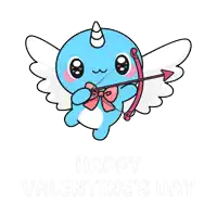 a cupid holding a bow and arrow with the words happy valentine 's day on the bottom