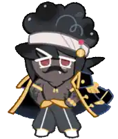 a cartoon of a man with a mustache and a bandana on his head