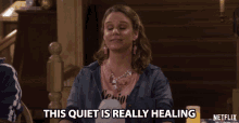 This Quiet Is Really Healing Andrea Barber GIF - This Quiet Is Really Healing Andrea Barber Kimmy Gibbler GIFs