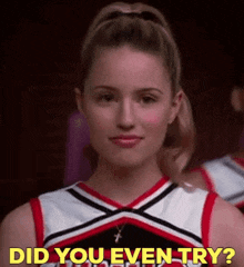 glee quinn fabray did you even try did you try youre not trying