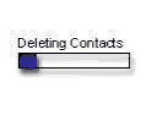 deleting contacts loading in progress