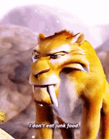 Diego I Dont Eat Junk Food GIF - Diego I Dont Eat Junk Food Ice Age GIFs