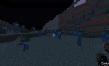 a screenshot of a video game shows a zombie coming out of a hole in the ground
