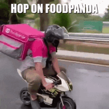 Food Panda Hop On GIF - Food Panda Hop On Hop On Food Panda GIFs