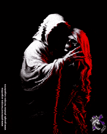 a picture of a grim reaper kissing a skull with the year 2012