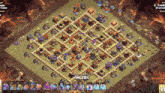 a clash of clans game is being played on a computer