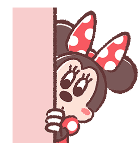 Minnie Mouse Peeking Sticker - Minnie Mouse Peeking Sneaking Stickers