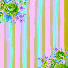 a pink and yellow striped background with arabic writing