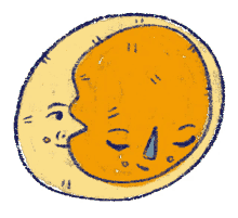 sticker moon sun love