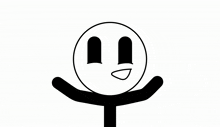 a stick figure with a smiley face on it
