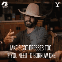 Jakes Got Dresses Too If You Need To Borrow One Yellowstone GIF - Jakes Got Dresses Too If You Need To Borrow One Yellowstone Jake Can Let You Borrow His Dresses GIFs