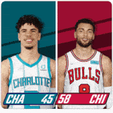 Charlotte Hornets (45) Vs. Chicago Bulls (58) Half-time Break GIF - Nba Basketball Nba 2021 GIFs