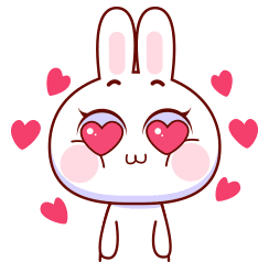 Love Rabbit Sticker - Love Rabbit Cute Stickers