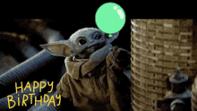 Happy Birthday Baby Yoda GIF - Happy Birthday Baby Yoda Balloon GIFs
