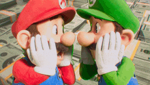 Shocked At The Amount Of Money Mario GIF - Shocked At The Amount Of Money Mario Luigi GIFs