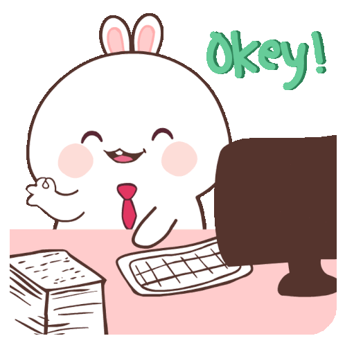 Bunny Rabbit Sticker - Bunny Rabbit Office Stickers