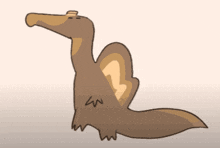 a drawing of a dinosaur with a long neck and a long tail