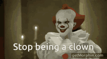 Stop It Get Some Help Pennywise GIF - Stop It Get Some Help Pennywise Clown GIFs