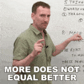 More Does Not Equal Better Adam GIF - More Does Not Equal Better Adam Engvid GIFs