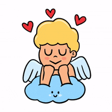 person cute heart angel love