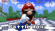 Smg4 Mario GIF - Smg4 Mario Battle Won GIFs