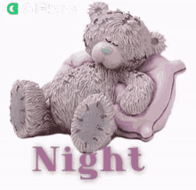 Night Gifkaro GIF - Night Gifkaro Teddy Bear GIFs