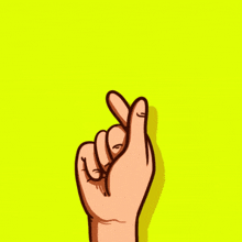 a hand is making a heart sign with its fingers