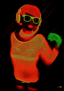 disco vector art music neon