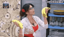 Carmen Di Pietro Kiss GIF - Carmen Di Pietro Kiss Banana GIFs