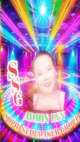 a poster for admin lyn solid starmaker group with a picture of a woman