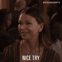 Nice Try Effort GIF - Nice Try Effort Sutton Foster GIFs