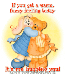 Hugs Thinking Of You GIF - Hugs Thinking Of You Warm Fuzzy Feeling GIFs