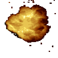 a pixel art image of a fried chicken breast
