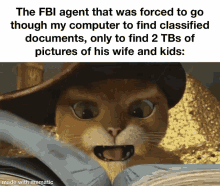 Puss In Boots Fbi Agent GIF - Puss In Boots Fbi Agent Wife And Kids GIFs