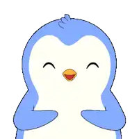 a cartoon penguin with an angry expression on its face