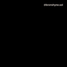a black and white photo of a man with horns and the words bronshyne.sol below him