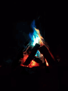 Camp Fire Colorful Campfire GIF - Camp Fire Colorful Campfire Fire GIFs