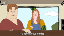 a cartoon says it 's not intercourse dad on the bottom